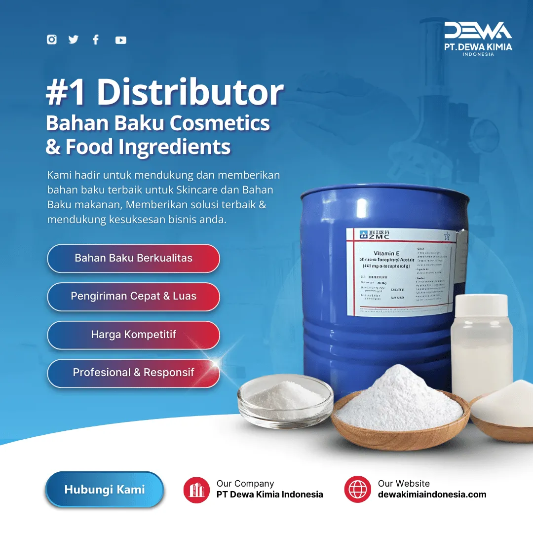 PT. Dewa Kimia Indonesia | Distributor Bahan Baku Kosmetik & Makanan Berkualitas